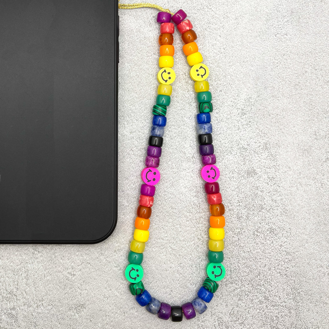 Rainbow Fjord Gemstone Phone Chain